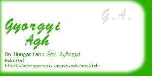 gyorgyi agh business card